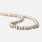 5-6mm Tea Rose Champagne Off Round Large Hole Pearls 15 inch 98 pieces - Beadsofcambay.com