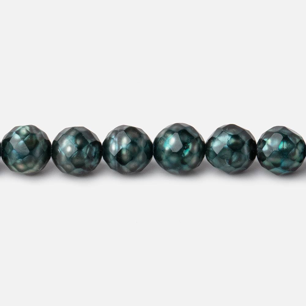5-6mm Teal Faceted Round Freshwater Pearls 16 inch 69 pieces - Beadsofcambay.com