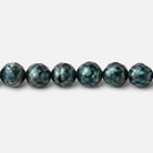 5-6mm Teal Faceted Round Freshwater Pearls 16 inch 69 pieces - Beadsofcambay.com