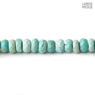 5-6mm Turquoise large hole faceted rondelle beads 16 inch 110 beads - Beadsofcambay.com