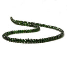 5-7.5mm Chrome Diopside faceted rondelle beads 18 inch 127 pieces - Beadsofcambay.com
