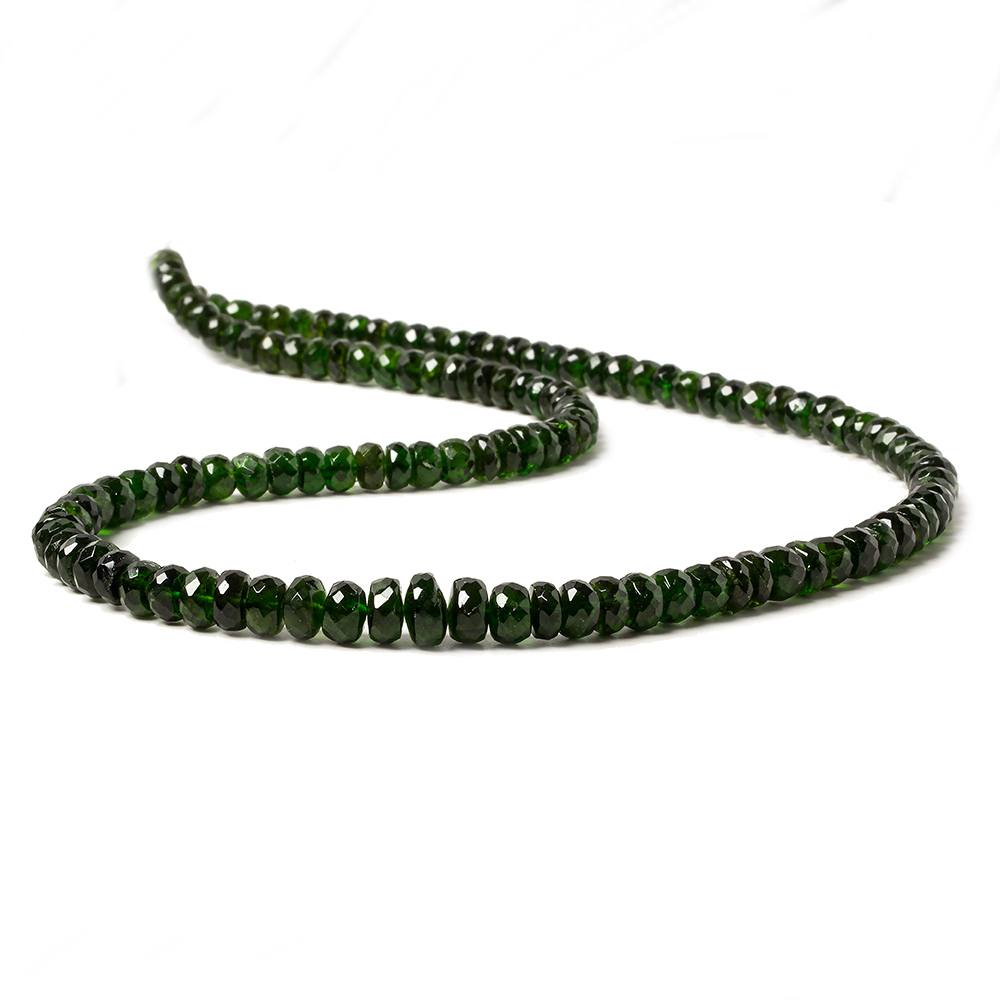 5-7.5mm Chrome Diopside faceted rondelle beads 18 inch 127 pieces - Beadsofcambay.com