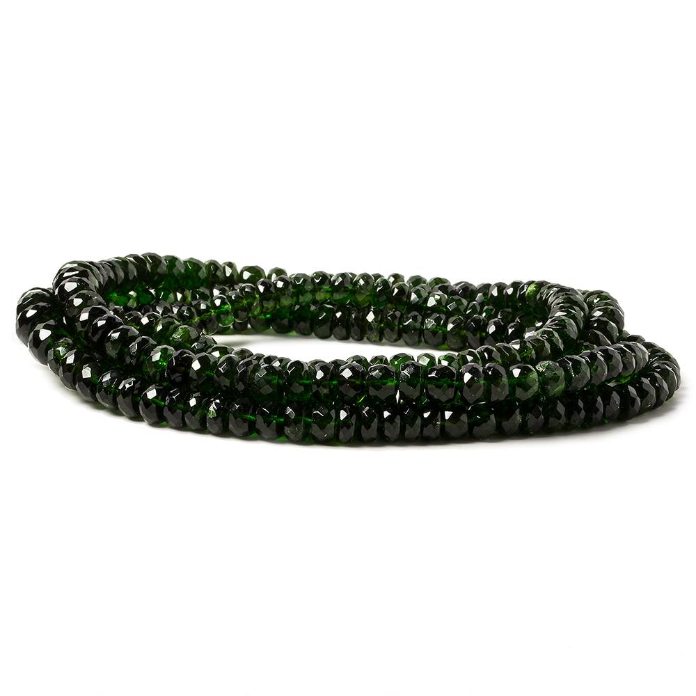 5-7.5mm Chrome Diopside faceted rondelle beads 18 inch 127 pieces - Beadsofcambay.com