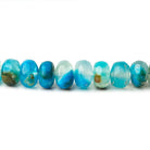 5-7.5mm Peruvian Blue Opalina plain rondelles 17 inch 121 beads A - Beadsofcambay.com