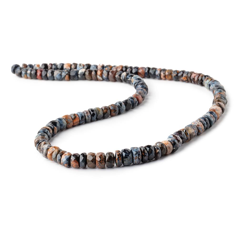 5-7.5mm Pietersite Faceted Rondelle Beads 17 inch 120 pieces - Beadsofcambay.com