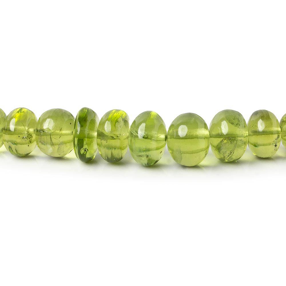 5-7mm Afghani Peridot Plain Rondelle Beads 18 inch 110 pcs AAA Grade - Beadsofcambay.com