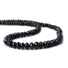 5-7mm Black Spinel Faceted Rondelle Beads 16 inch 101 pieces - Beadsofcambay.com