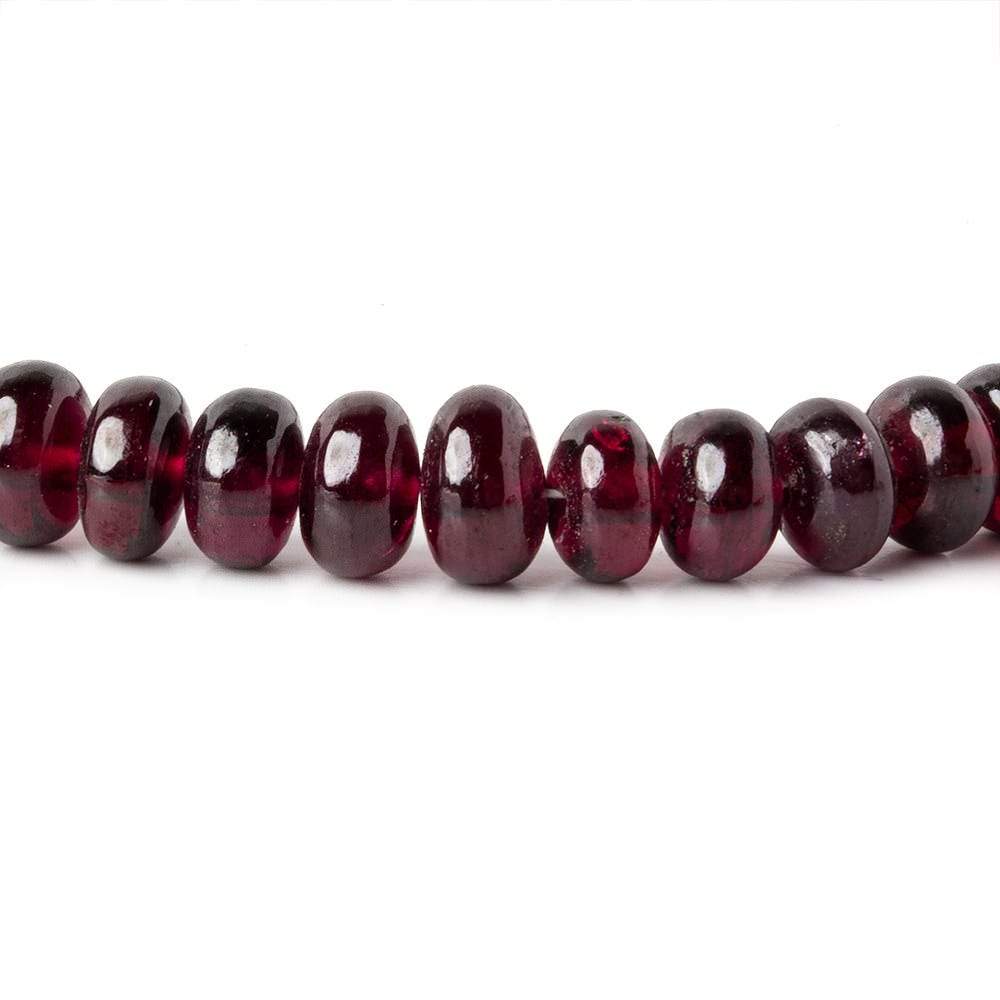 5-7mm Dark Rhodolite Garnet plain rondelle beads 18 inch 122 pieces AA - Beadsofcambay.com