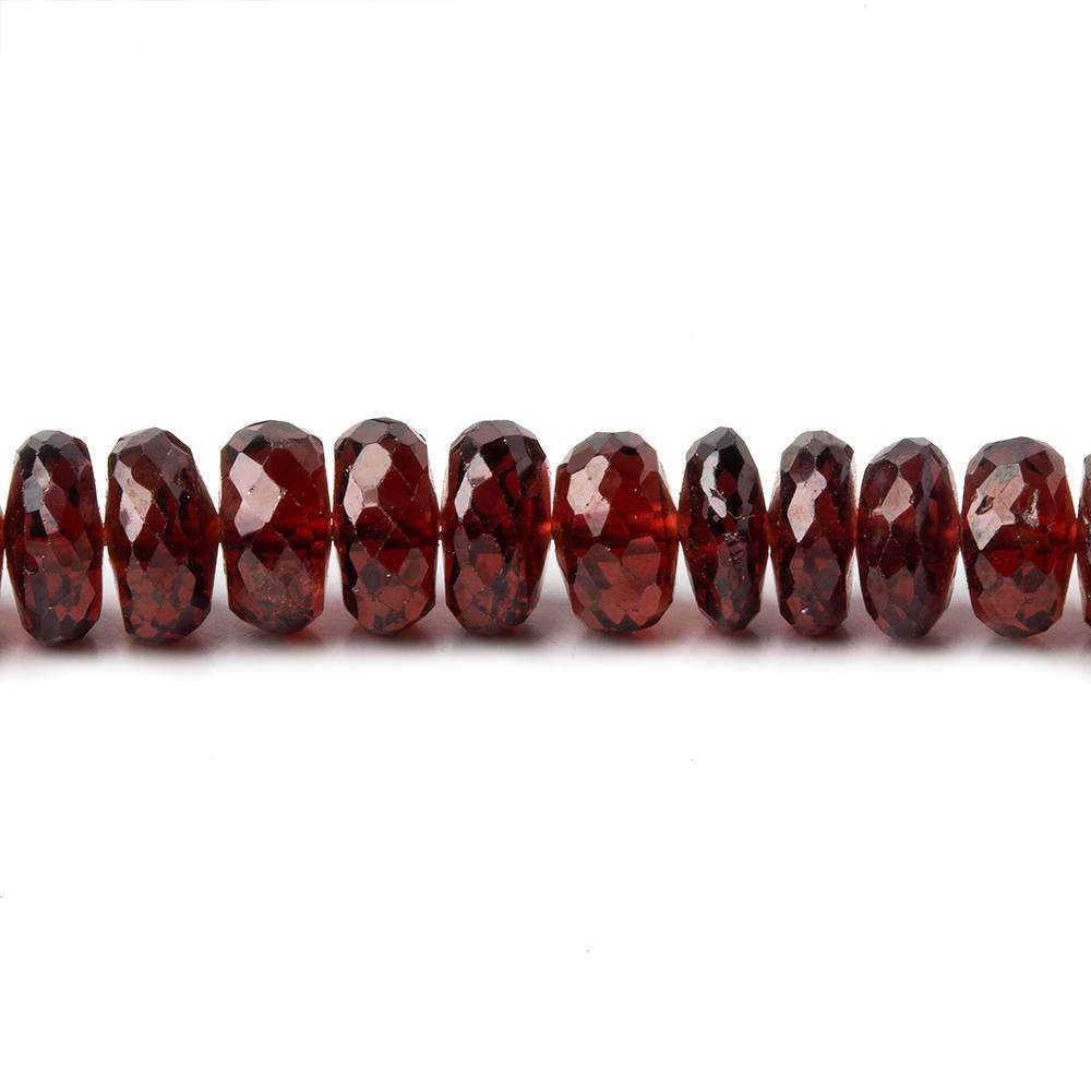 5-7mm Garnet Faceted Rondelle Beads 16 inch 132 pieces - Beadsofcambay.com