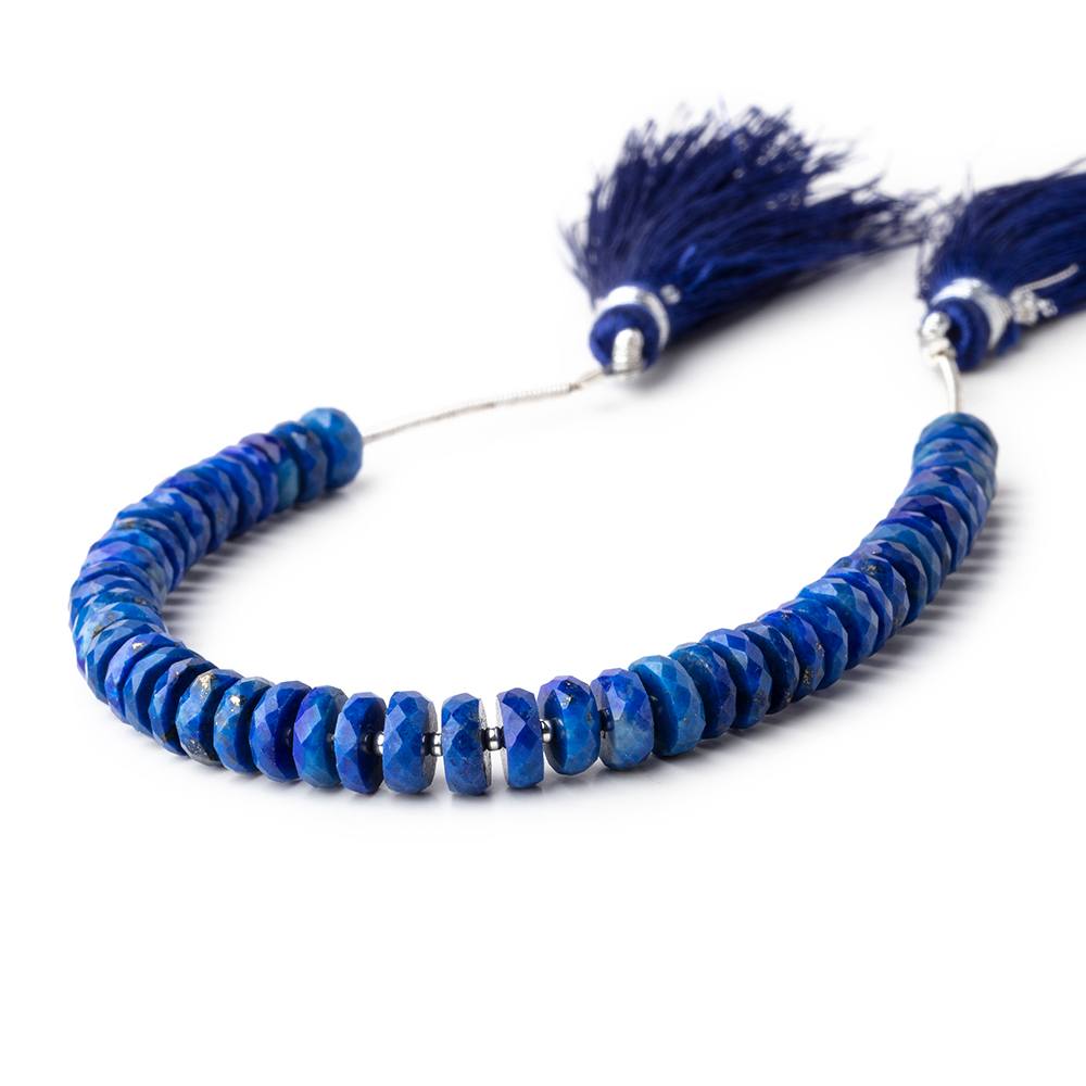 5-7mm Lapis Lazuli Faceted Heshi Beads 5.75 inch 48 pieces - Beadsofcambay.com