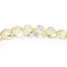 5-7mm Lemon Quartz Faceted Coin Beads 16 inch 67 pieces - Beadsofcambay.com
