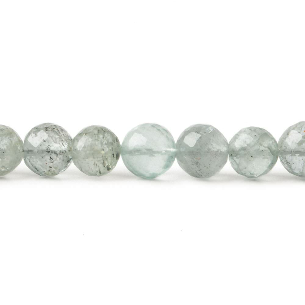 5-7mm Moss Aquamarine Faceted Round 8.25 inch 33 pcs A - Beadsofcambay.com