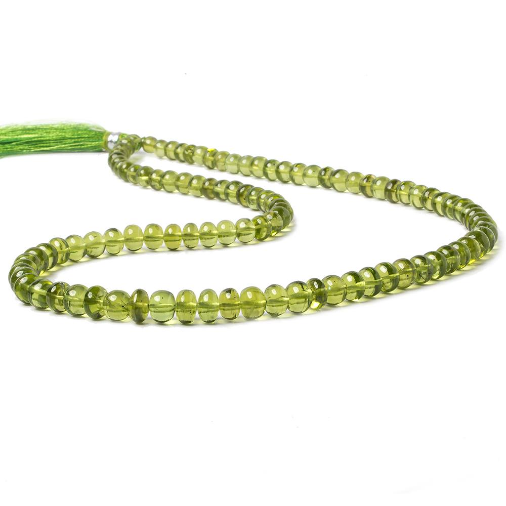 5-7mm Peridot plain rondelle beads 18 inch 100 pieces AA - Beadsofcambay.com