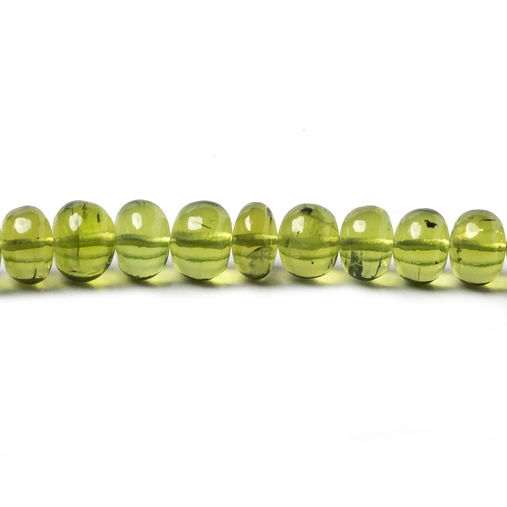 5-7mm Peridot plain rondelle beads 18 inch 100 pieces AA - Beadsofcambay.com