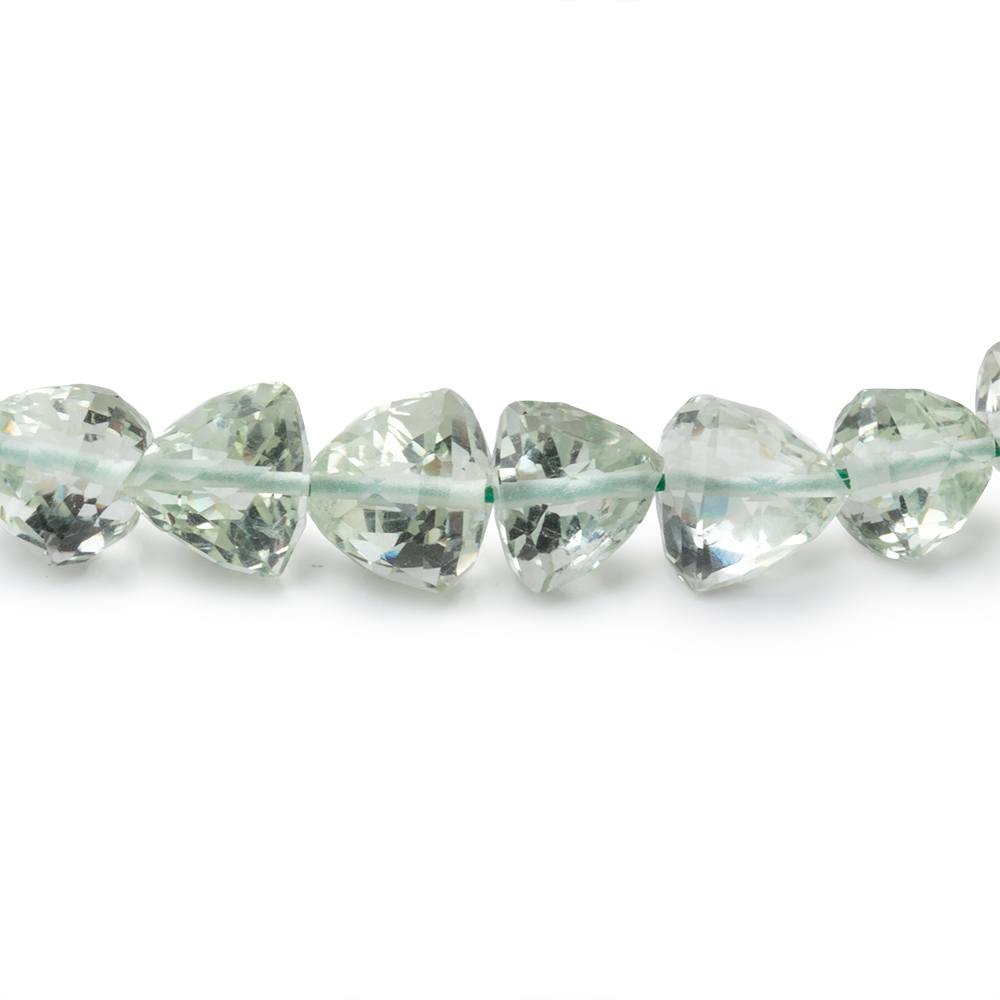 5-7mm Prasiolite Faceted Trillion Beads 14 inch 61 pieces AA - Beadsofcambay.com