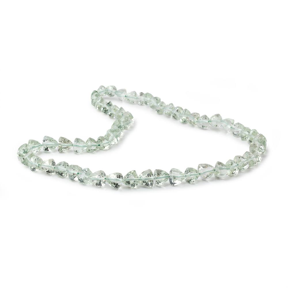 5-7mm Prasiolite Faceted Trillion Beads 14 inch 61 pieces AA - Beadsofcambay.com
