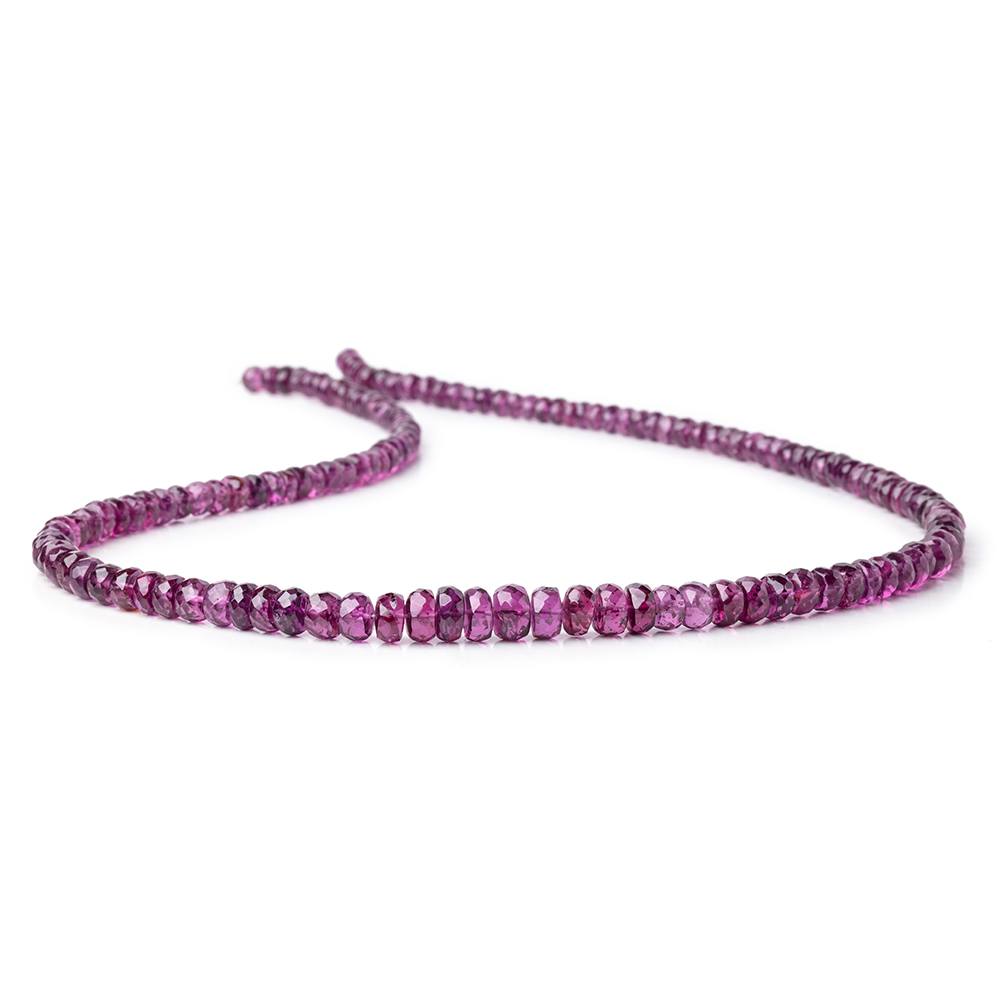 5-7mm Rhodolite Garnet Faceted Rondelle Beads 18 inch 128 pieces AAA - Beadsofcambay.com