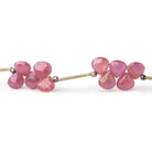 5-7mm Ruby Faceted Heart Beads 8 inch 35 pieces - Beadsofcambay.com