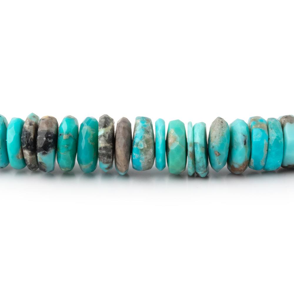 5-7mm Sleeping Beauty Turquoise Faceted Heshi Beads 16 inch 205 pieces AA - Beadsofcambay.com