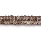 5-7mm Smoky Quartz Faceted Heshi Beads 15.25 inch 148 pieces - Beadsofcambay.com