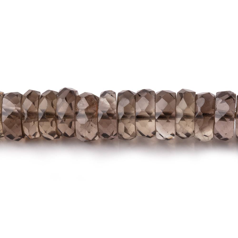 5-7mm Smoky Quartz Faceted Heshi Beads 15.25 inch 148 pieces - Beadsofcambay.com