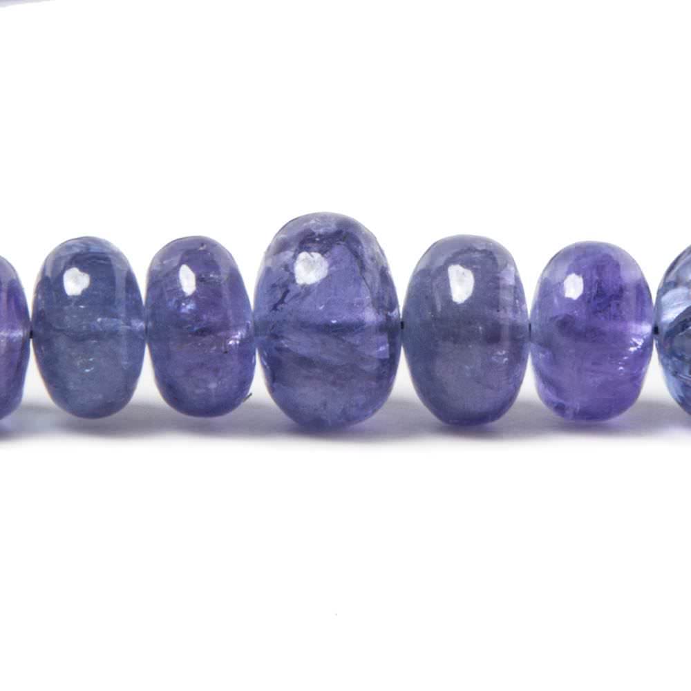 5-7mm Tanzanite Beads Plain Rondelle 15.5 inch 106 pieces - Beadsofcambay.com
