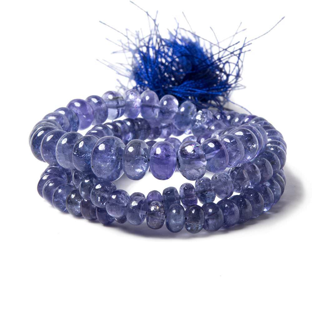 5-7mm Tanzanite Beads Plain Rondelle 15.5 inch 106 pieces - Beadsofcambay.com