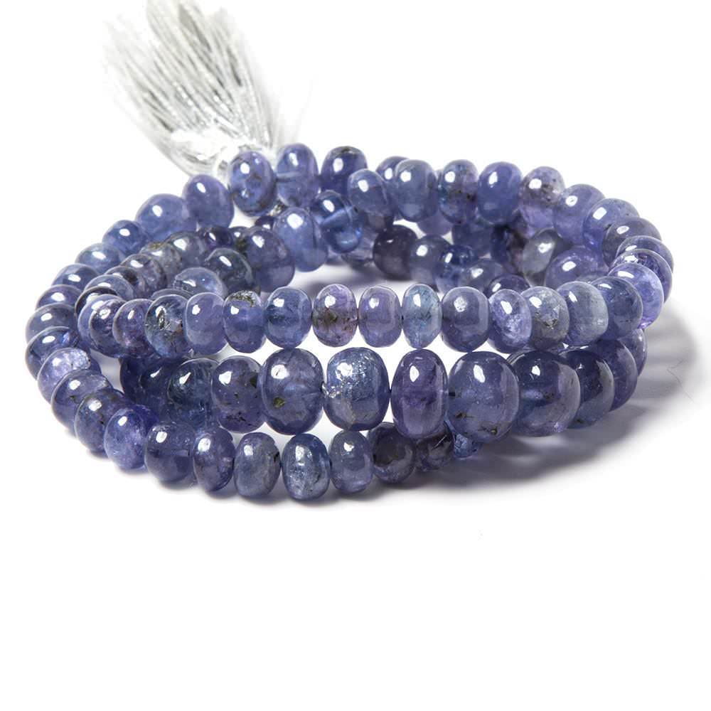 5-7mm Tanzanite Beads Plain Rondelle, A Grade 16 inch 115 pieces - Beadsofcambay.com