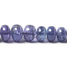 5-7mm Tanzanite Beads Plain Rondelle, A Grade 16 inch 115 pieces - Beadsofcambay.com