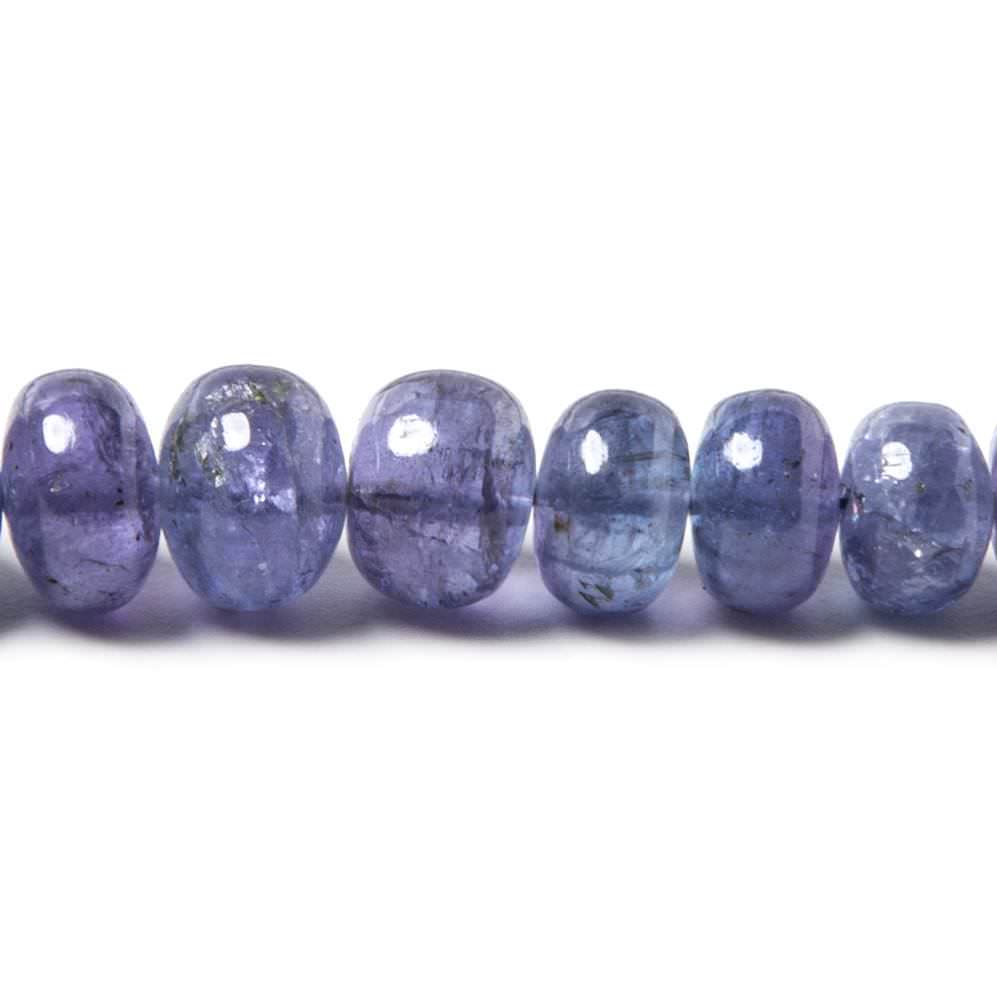 5-7mm Tanzanite Beads Plain Rondelle, A Grade 16 inch 115 pieces - Beadsofcambay.com