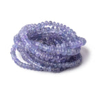5-7mm Tanzanite Plain Rondelle Beads 18 inch 120 pieces - Beadsofcambay.com