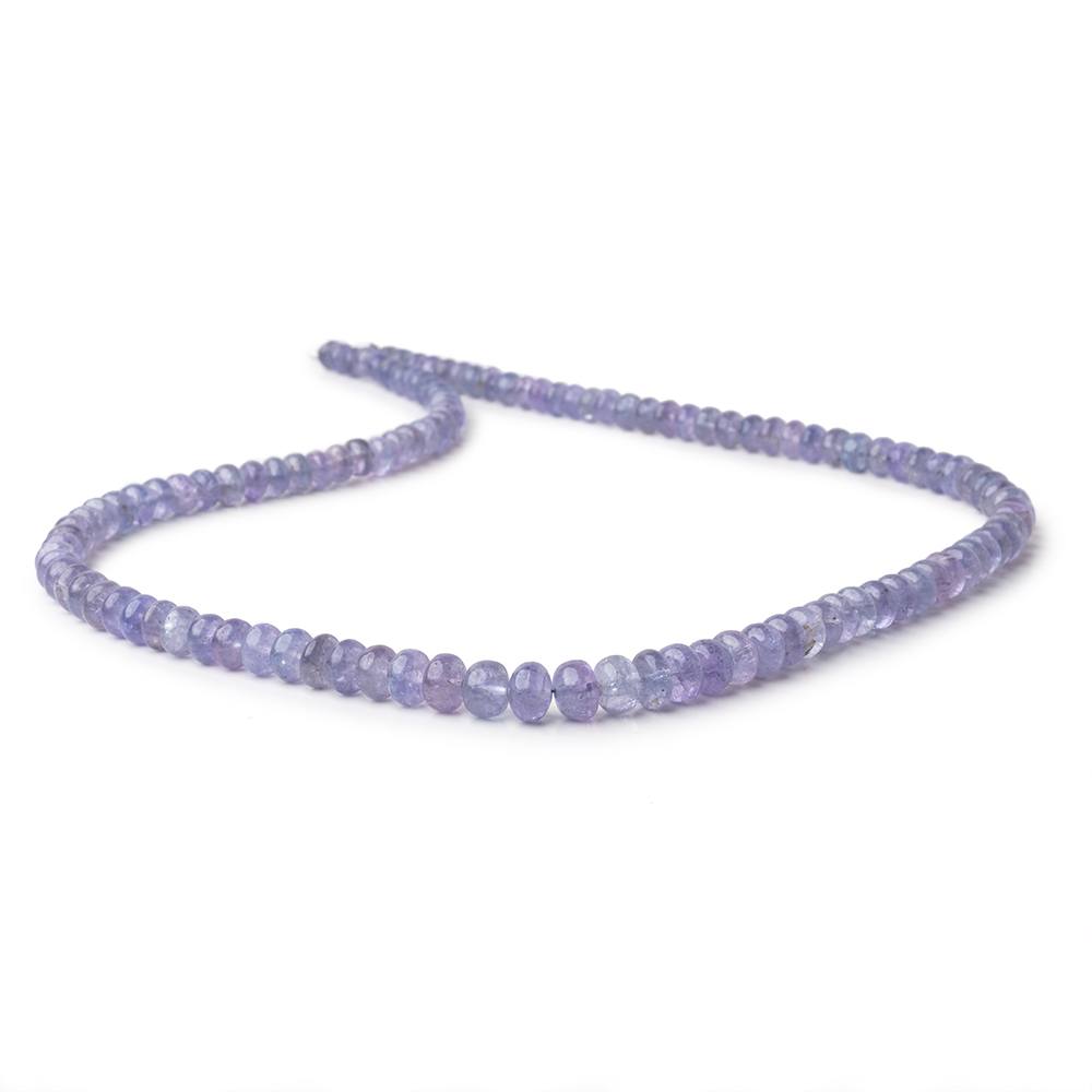 5-7mm Tanzanite Plain Rondelle Beads 18 inch 120 pieces - Beadsofcambay.com