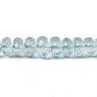 5-8.5mm Aquamarine faceted rondelles 16 inch 107 beads AA - Beadsofcambay.com