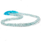 5-8.5mm Aquamarine faceted rondelles 16 inch 107 beads AA - Beadsofcambay.com