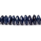 5-8.5mm Blue Sapphire German Faceted Rondelles 16 inch 136 pieces - Beadsofcambay.com