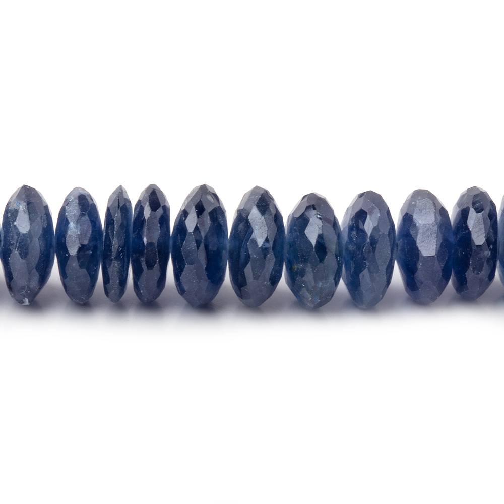 5-8.5mm Blue Sapphire German Faceted Rondelles 16 inch 162 Beads - Beadsofcambay.com