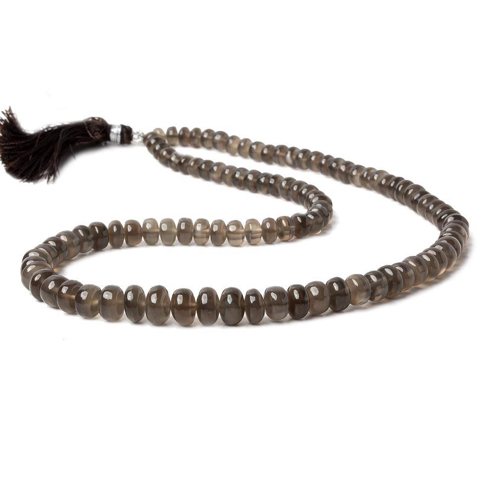 5-8.5mm Chocolate Moonstone plain rondelles 16 inches 100 beads - Beadsofcambay.com