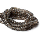 5-8.5mm Chocolate Moonstone plain rondelles 16 inches 100 beads - Beadsofcambay.com