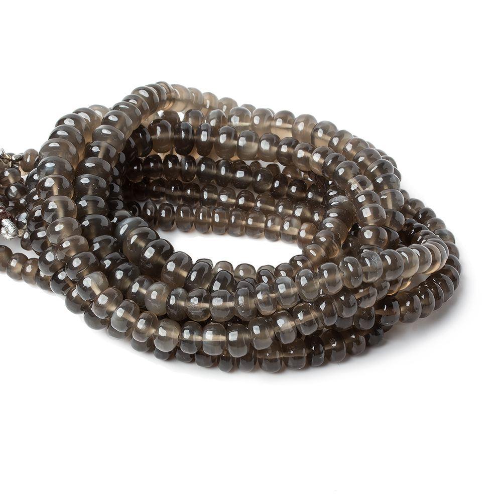 5-8.5mm Chocolate Moonstone plain rondelles 16 inches 100 beads - Beadsofcambay.com
