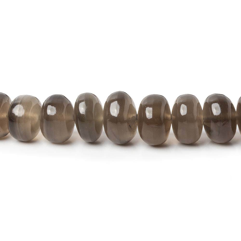 5-8.5mm Chocolate Moonstone plain rondelles 16 inches 100 beads - Beadsofcambay.com