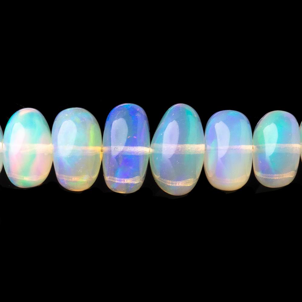 5-8.5mm Ethiopian Opal Plain Rondelle Beads 16 inch 114 pieces AA - Beadsofcambay.com