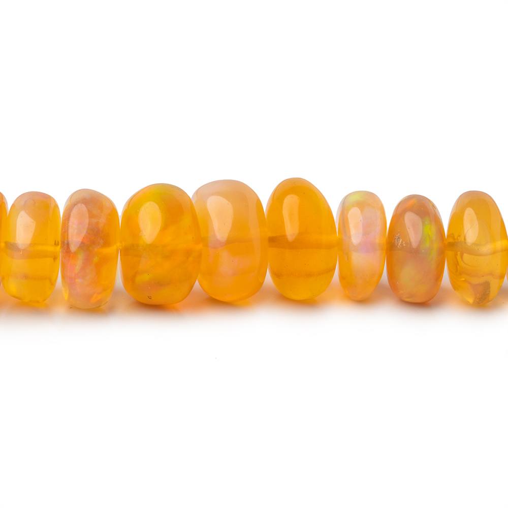 5-8.5mm Ethiopian Opal Plain Rondelle Beads 16 inch 136 pieces AAA Grade - Beadsofcambay.com