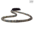 5-8.5mm Labradorite 1mm large hole faceted rondelles 15 inch 143 beads AA - Beadsofcambay.com