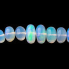 5-8.5mm Pale Ethiopian Opal Plain Rondelle beads 16 inch 110 pieces AA - Beadsofcambay.com