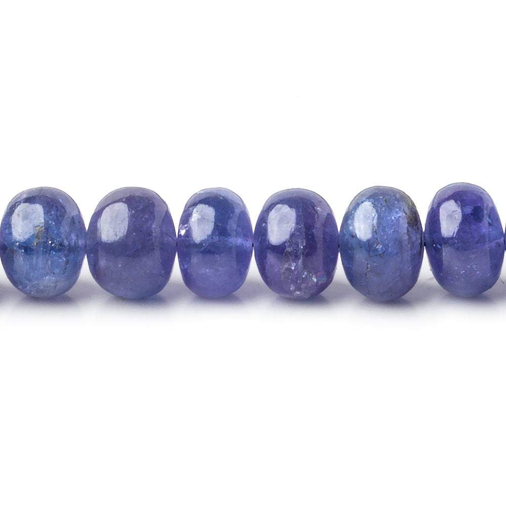 5-8.5mm Tanzanite Plain Rondelle Beads A Grade 16 inch 84 pieces - Beadsofcambay.com