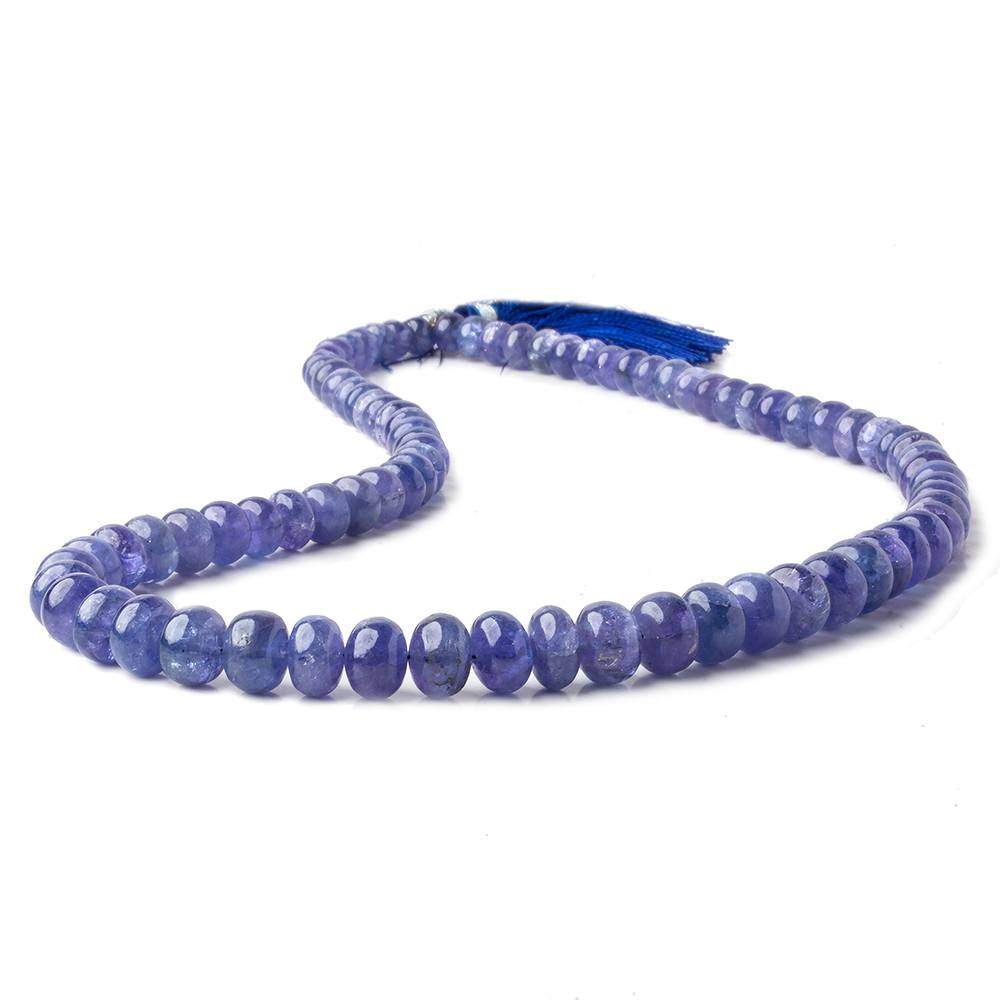 5-8.5mm Tanzanite Plain Rondelle Beads A Grade 16 inch 84 pieces - Beadsofcambay.com