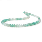 5-8mm Aqua Green Chalcedony plain rondelles 18 inches 105 beads AA - Beadsofcambay.com