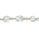 5-8mm Aquamarine Vermeil Chain by the foot - Beadsofcambay.com