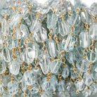5-8mm Aquamarine Vermeil Chain by the foot - Beadsofcambay.com