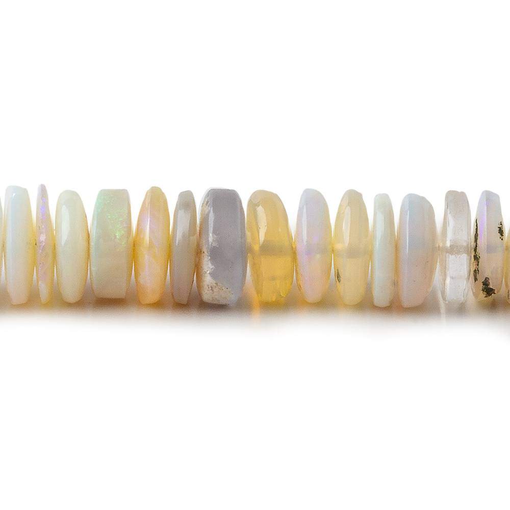 5-8mm Australian Opal Plain Heshi Beads 18 inch 255 pieces AA - Beadsofcambay.com